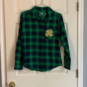 long sleeved plaid button up